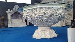 White marble art work FLOWER PATEL'S